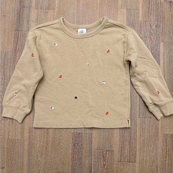 Gap Kids Girls Sweatshirt with Flowers 5T - Picture 1 of 4